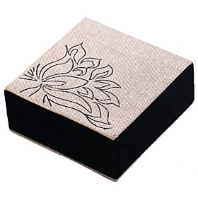 Jewelry Boxes Cufflink Box Cloth Fabric Square Linen