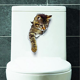 Animals Wall Stickers 3d Wall Stickers Toilet Stickers, Vinyl Home Decoration Wall Decal Toilet