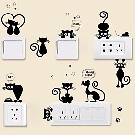 Animals Wall Stickers Plane Wall Stickers Decorative Wall Stickers Light Switch Stickers, Vinyl Home Decoration Wall Decal Switch Wall
