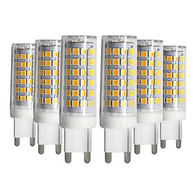 YWXLIGHT 6pcs 9W 750-850lm G9 LED Bi-pin Lights T 76 LED Beads SMD 2835 Dimmable Warm White Cold White Natural White 220-240V