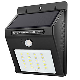 1pc 2W LED Solar Lights Infrared Sensor Waterproof Light Control Outdoor Lighting White DC3.7V