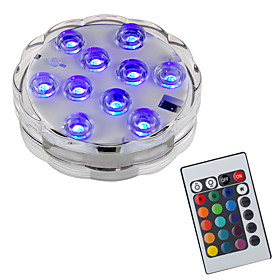 BRELONG 1pc 2W Underwater Lights Remote Controlled Waterproof Decorative Swimming pool RGB 5.5V