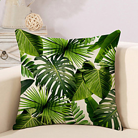 1 Pcs Cotton/linen Pillow Case Novelty Pillow Pillow Cover, Botanical Fashion Novelty Pastoral Tropical