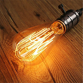 1pc 40W E26/E27 ST64 Warm White 2200-2700k K Retro Dimmable Decorative Incandescent Vintage Edison Light Bulb 220-240V
