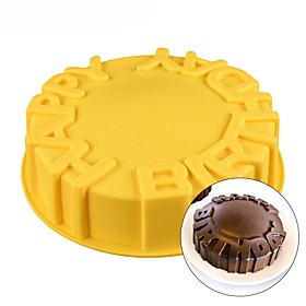 Bakeware tools Silicone Birthday / DIY For Cookie / For Chocolate / Cake Round Cake Molds / Dessert Tools 1pc