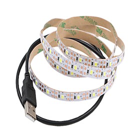 1m Flexible LED Light Strips 60 LEDs Warm White / White Cuttable / USB / Decorative USB Powered 1pc