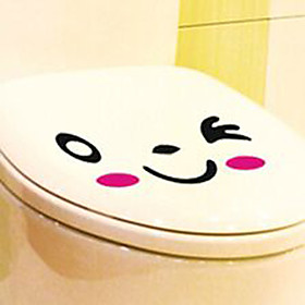 Stickers Tapes / Toilet Seat Cartoon / Creative Cartoon / Modern / Contemporary Pvc(polyvinyl Chloride) 1pc - Mirror / Cleaning Bathroom Decoration