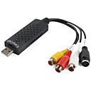 Adaptador de Vídeo con Captura de Audio y Vídeo de Alta Calidad EasyCap de 1 Canal USB 2.0 (0'13M)