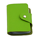 24 Slots unisexe coloré PU Leather Porte-cartes de crédit