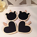 Blackboard Mini Cadre rose de coeur et de bière en forme (4 PCS)