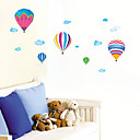 Colorful ballon feu et nuage blanc Motif Chambre PVC papier peint DIY (1 PCS)
