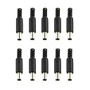 Connecteur mâle d'alimentation CC jack - Noir (10 PCS / 2,1 x 5,5 x 9mm)