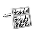 Argent Abacus bouton...