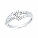 Coeur en argent diam...