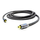 Câble audio m / m carré du port optique Toslink 1m 3.28ft
