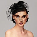 Elegante Pelle / Rete Kentucky Derby Hat / fascinators / Accessori per capelli con Piume / Fantasia floreale / Floreale 1pc Matrimonio / Occasioni speciali / Tè Copricapo