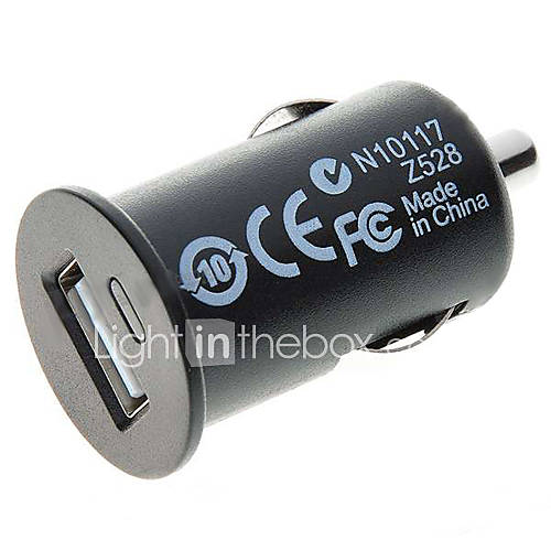 USB Adapter/Aufladegerät für Auto Zigarettenanzünder, 5V-1A, DC 12V (Schwarz)