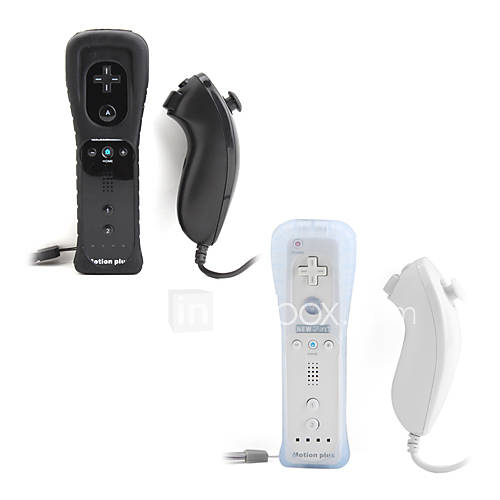 USD  39,95 - 2-in-1 Motion Fernbedienung und Nunchuk Controller für Wii / Wii U (Schwarz und Weiß)