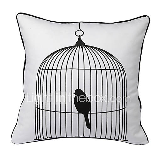 Vogel im Käfig dekorative Kissenbezüge