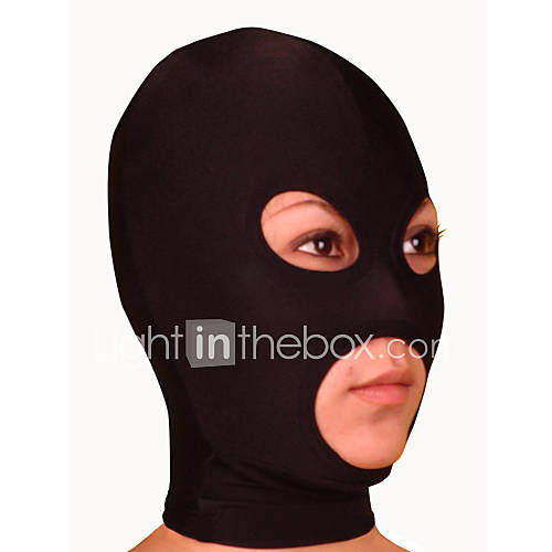 Schwarz Lycra Maske mit Augen-und Mundöffnung