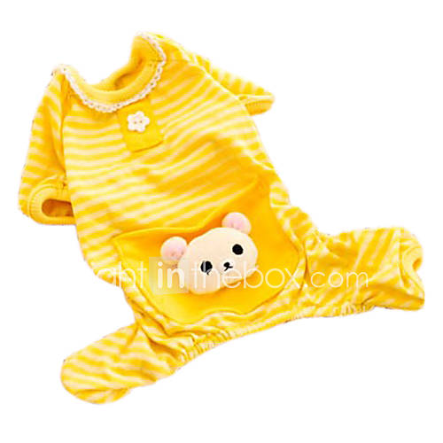 Lovely Bear Stil Streifen-Muster Shirt mit Hose für Hunde (Farbe sortiert, XS-XL)