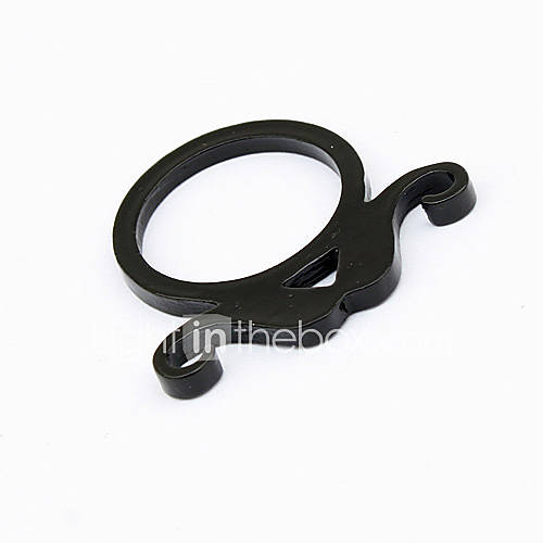 Nette Plastic Schnurrbart Pattern Ring (Black)