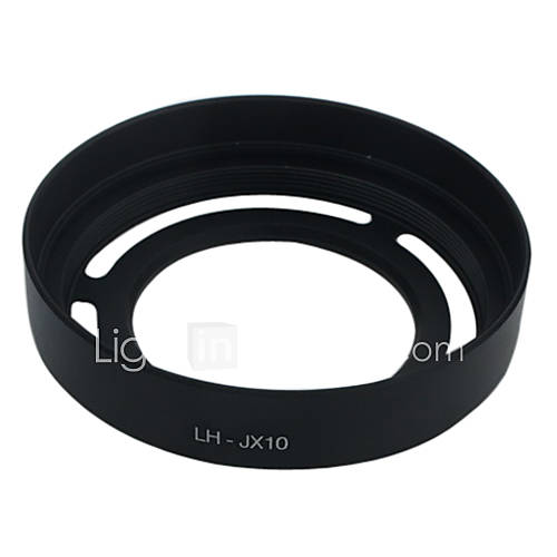 Black Metal Gegenlichtblende für Fujifilm X10 LH-JX10 mit Adapter Ring