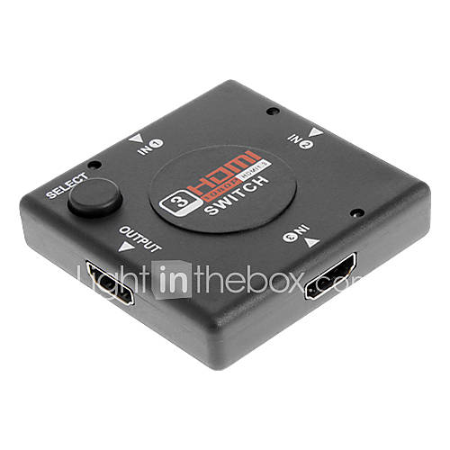 1 bis 3 HDMI-Port Umschalter Selector für PS3 / Wii / Xbox 360 (schwarz)