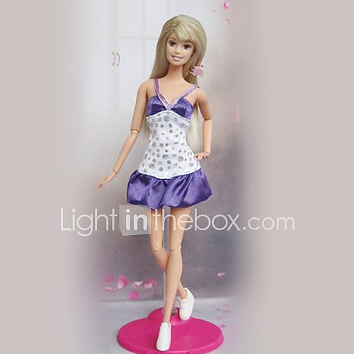 Barbie-Puppe Lila Punkt Schönes Kleid