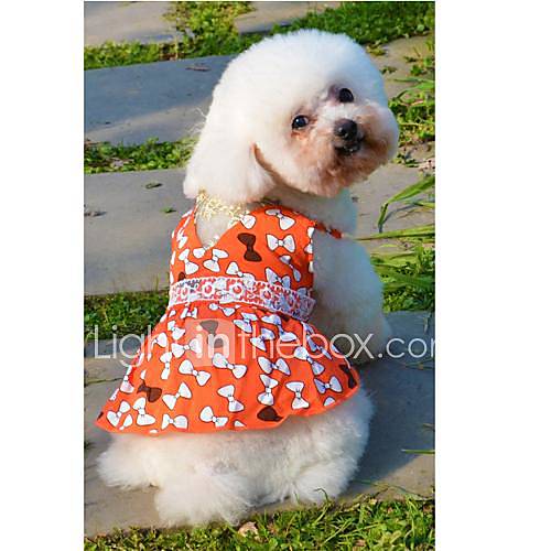 Popeline-Bow Kleid für Hunde und Haustiere (verschiedene Farben, Größen)