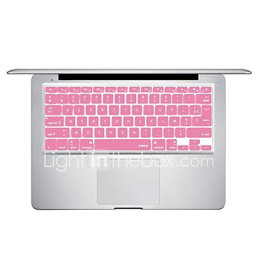 Rosa Silikon-Laptop-Tastatur-Haut-Abdeckung für MacBook Pro MacBook Air Französisch Sprachensatz