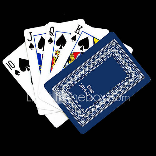 Personalisierte Geschenke Blaue Rebe-Muster-Spielkarte für Poker