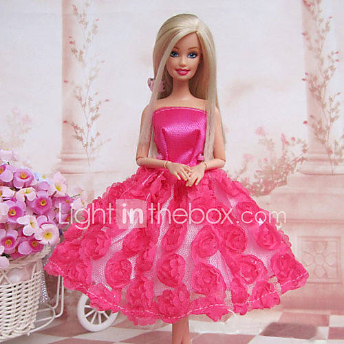 Barbie-Puppe süß Rose Prinzessin Kleid