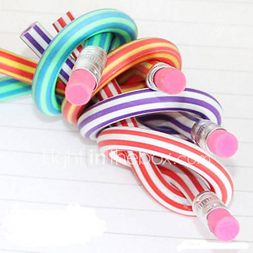 souple crayon coloré doux avec gomme (couleur aléatoire) souple crayon coloré doux avec gomme (couleur aléatoire)