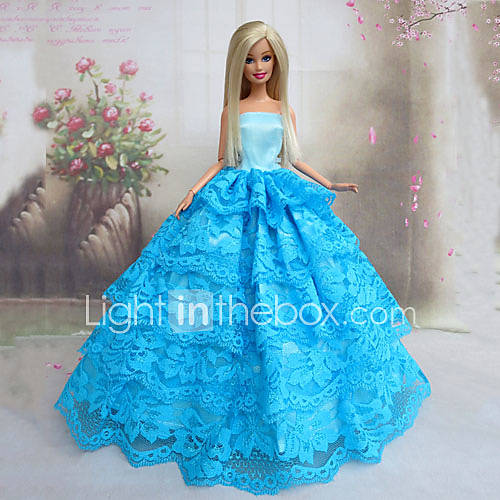Barbie-Puppe Marine-Blau ambroidered Königin Prinzessin-Hochzeit