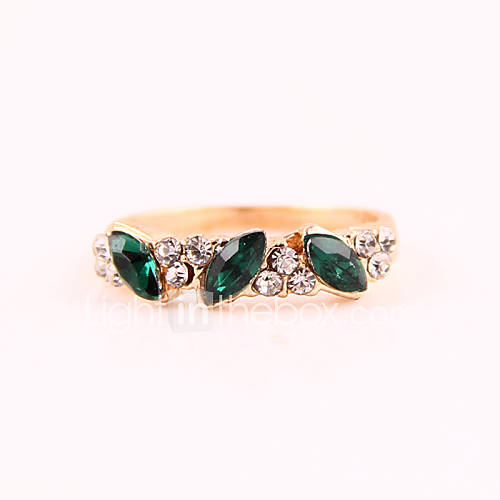 Süße Retro-Gefühl Smaragd-Ring-Ring-Finger weiblich R598