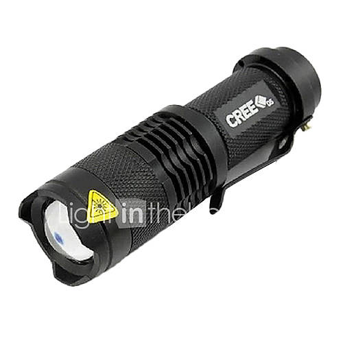 7W 260LM einstellbarer Fokus Zoom CREE Q5 LED Taschenlampe