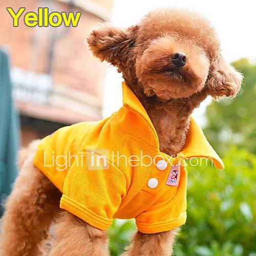 Colorful Polo T-Shirt for Dogs Clothes Pet Apparel (XS-L)