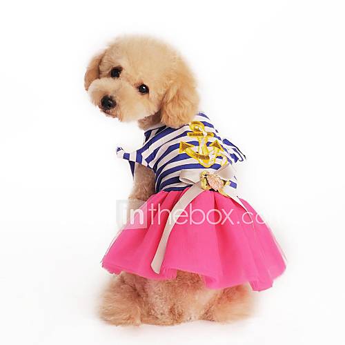Mode für Haustiere schöne Ballonkleid Marinestreifen für Haustiere Hunde (verschiedene Farben, Größen)
