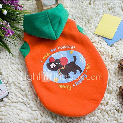 Happy Dogs Pattern Thicken Cotton Hoodie for Pet Dogs(Multicolor Assorted Sizes)