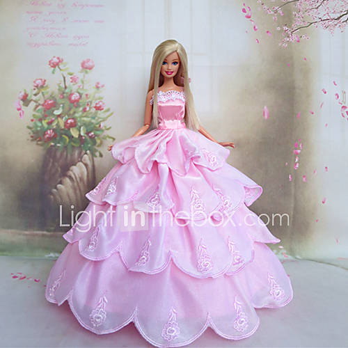 Barbie-Puppe romantisch rosa Prinzessin Hochzeitskleid