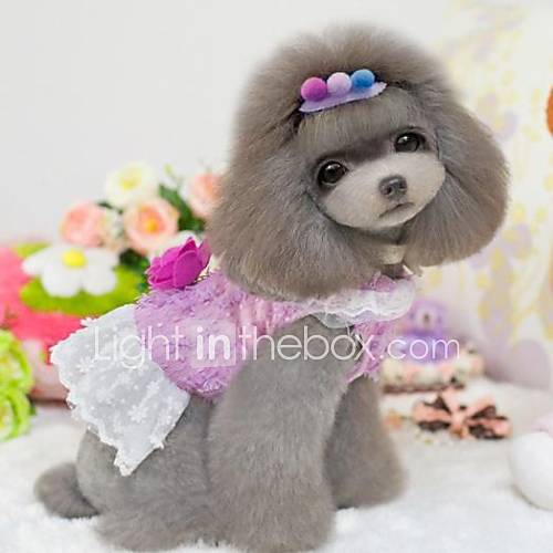 Mode für Haustiere prosperierenden Dame Perlenblumen Knospe Seidenrock für Haustiere Hunde (Farbe sortiert, Größen)