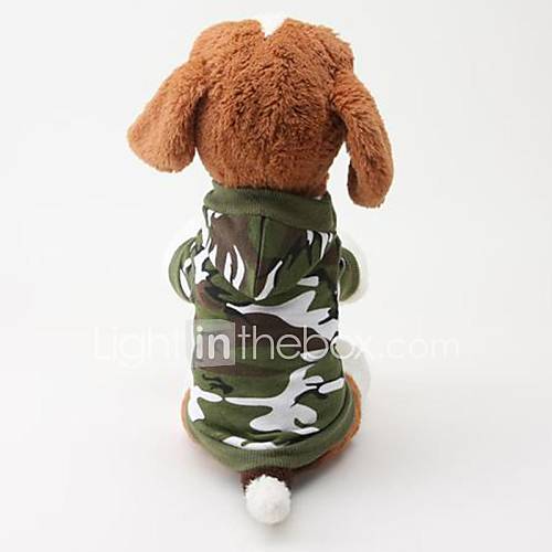 pet Mode Freizeit Baumwolle Camouflage Kapuzenfleece für Haustiere Hunde (Farbe sortiert, Größen)