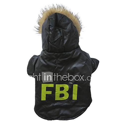coole FBI Baumwolle gefütterte Jacke für Haustiere Hunde (verschiedene Größe)