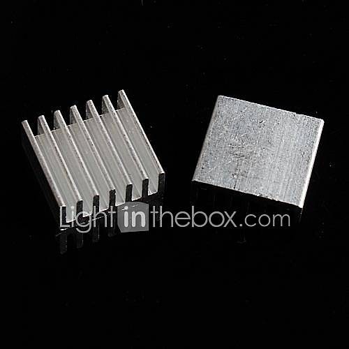 Aluminium-Kühlkörper / elektronische Heizkörper / Kühlaluminiumblock - Silber (14 x 14 x 6 mm) (10pcs)