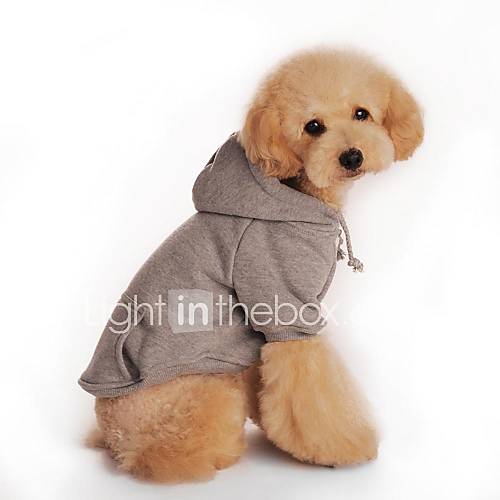 Haustier Hund Hund warmen Mantel Kleidung Herbst Winter Hoodiestrickjacke grau für Haustiere Hund