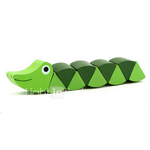 Green Caterpillar Wooden Toy