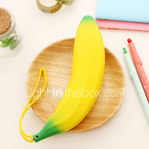 Silicone Banana Design Pen Bag