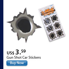 Gun Shot Car Stickers