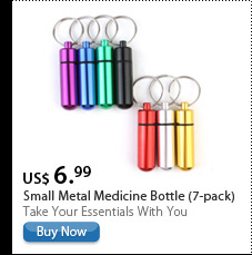 Small Metal Medicine Bottle (7-pack)